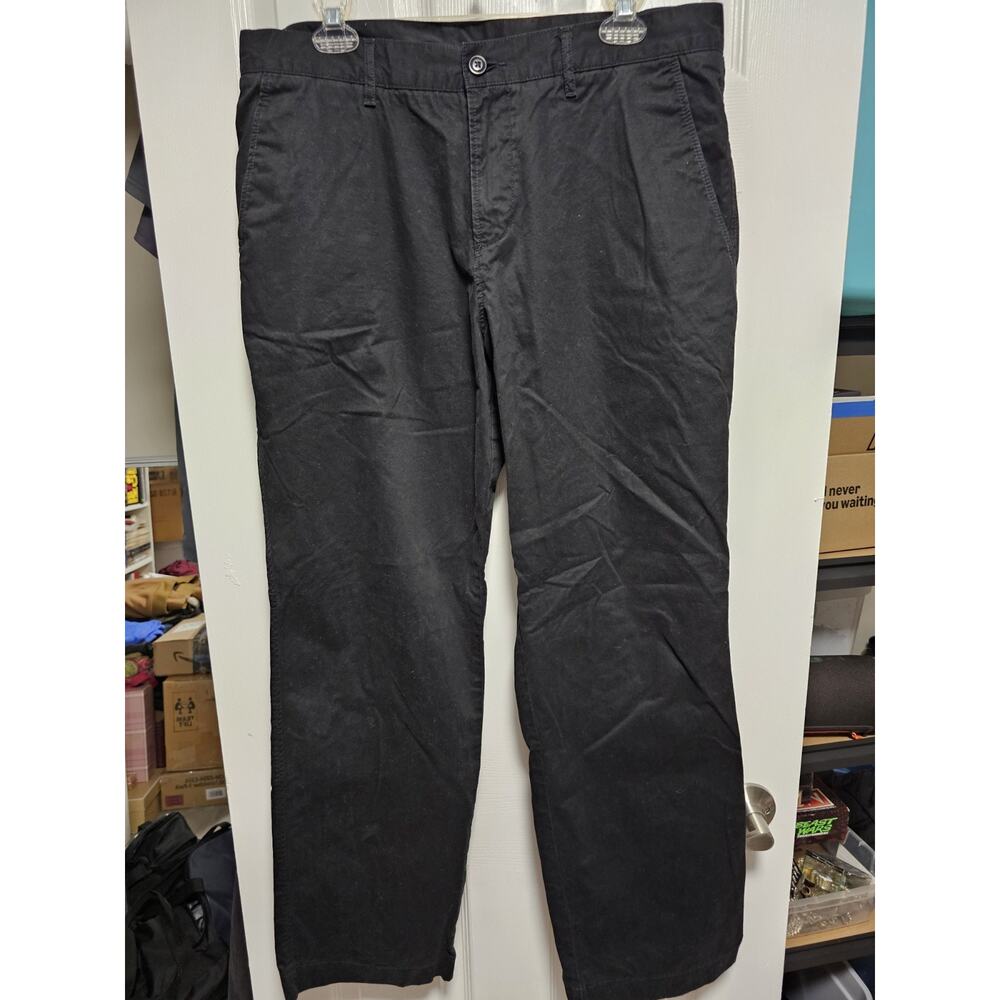 Lacoste Chino Pants Mens Size 44 (34x31) Black Modern Casual Preppy
